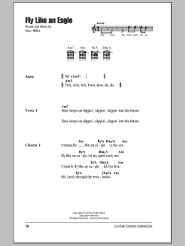 page one of Fly Like An Eagle (Guitar Chords/Lyrics)