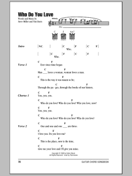page one of Who Do You Love (Guitar Chords/Lyrics)