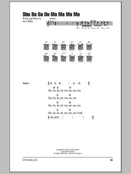 page one of Shu Ba Da Du Ma Ma Ma Ma (Guitar Chords/Lyrics)