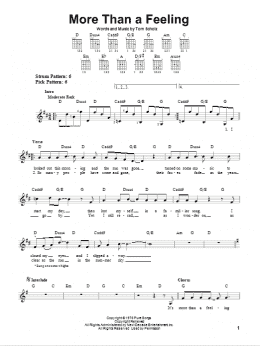 page one of More Than A Feeling (Easy Guitar)