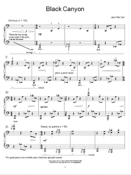 page one of Black Canyon (Educational Piano)