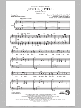 page one of Joyful, Joyful (SATB Choir)