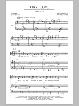 page one of First Love (SATB Choir)