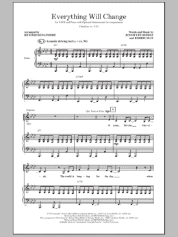 page one of Everything Will Change (SATB Choir)
