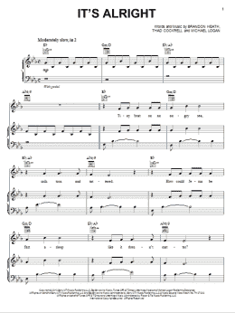page one of It's Alright (Piano, Vocal & Guitar Chords (Right-Hand Melody))