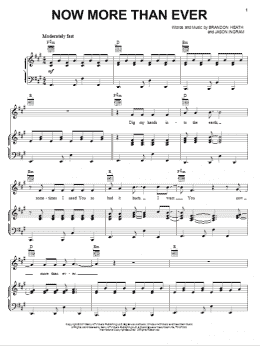 page one of Now More Than Ever (Piano, Vocal & Guitar Chords (Right-Hand Melody))