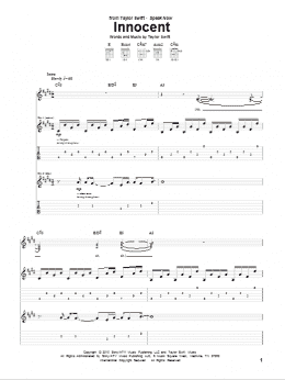 page one of Innocent (Guitar Tab)