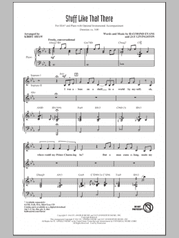page one of Stuff Like That There (SSA Choir)