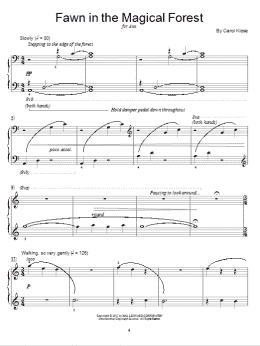 page one of Fawn In The Magical Forest (Educational Piano)