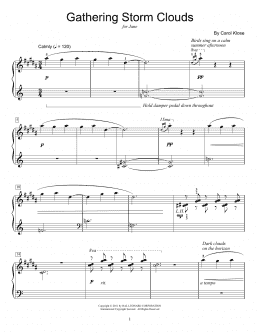 page one of Gathering Storm Clouds (Educational Piano)