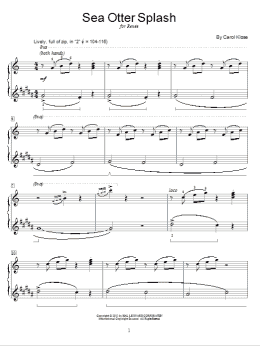 page one of Sea Otter Splash (Educational Piano)