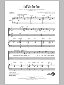 page one of Stuff Like That There (SATB Choir)