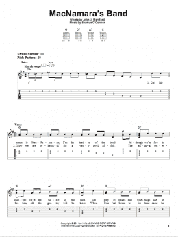 page one of MacNamara's Band (Easy Guitar Tab)