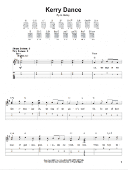 page one of Kerry Dance (Easy Guitar Tab)