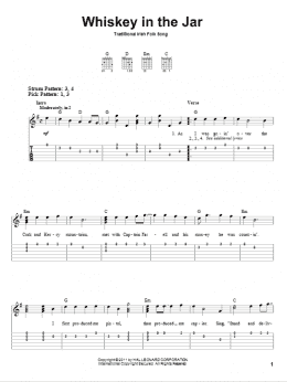 page one of Whiskey In The Jar (Easy Guitar Tab)