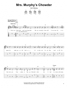 page one of Mrs. Murphy's Chowder (Easy Guitar Tab)