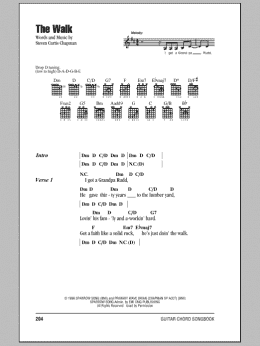 page one of The Walk (Guitar Chords/Lyrics)