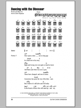 page one of Dancing With The Dinosaur (Guitar Chords/Lyrics)