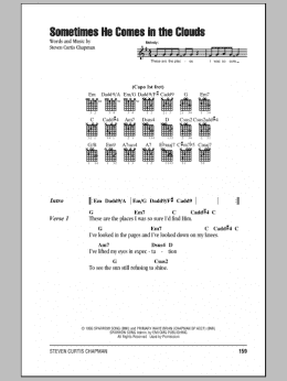 page one of Sometimes He Comes In The Clouds (Guitar Chords/Lyrics)