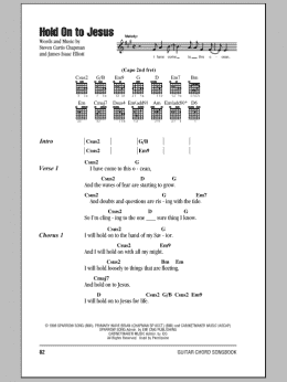 page one of Hold On To Jesus (Guitar Chords/Lyrics)