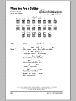 page one of When You Are A Soldier (Guitar Chords/Lyrics)