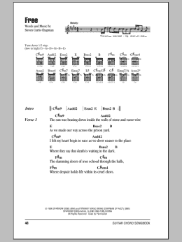 page one of Free (Guitar Chords/Lyrics)
