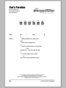 page one of That's Paradise (Guitar Chords/Lyrics)