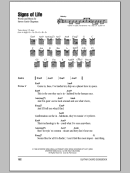page one of Signs Of Life (Guitar Chords/Lyrics)