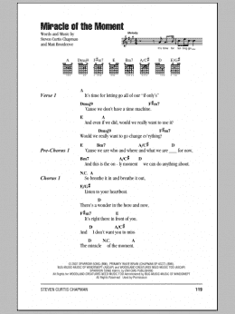 page one of Miracle Of The Moment (Guitar Chords/Lyrics)