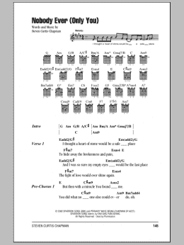 page one of Nobody Ever (Only You) (Guitar Chords/Lyrics)