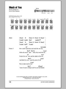 page one of Much Of You (Guitar Chords/Lyrics)
