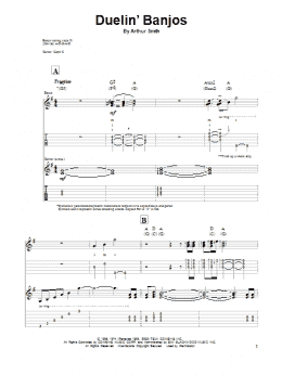 page one of Duelin' Banjos (Guitar Tab)