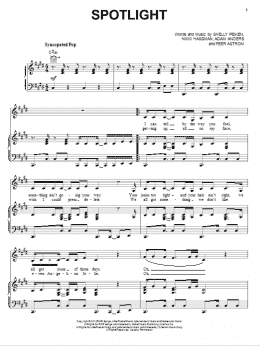 page one of Spotlight (Piano, Vocal & Guitar Chords (Right-Hand Melody))
