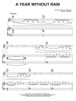 page one of A Year Without Rain (Piano, Vocal & Guitar Chords (Right-Hand Melody))
