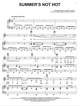 page one of Summer's Not Hot (Piano, Vocal & Guitar Chords (Right-Hand Melody))