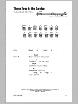 page one of Thorn Tree In The Garden (Guitar Chords/Lyrics)