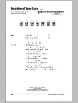 page one of Sunshine Of Your Love (Guitar Chords/Lyrics)