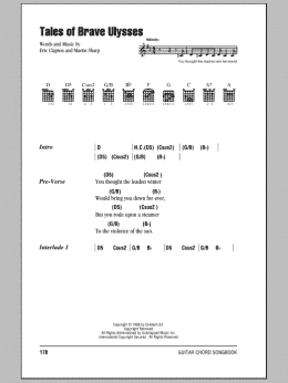 page one of Tales Of Brave Ulysses (Guitar Chords/Lyrics)