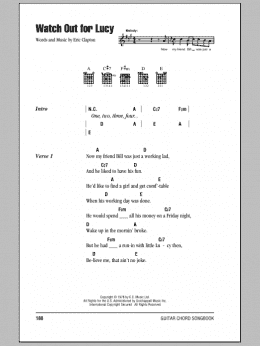 page one of Watch Out For Lucy (Guitar Chords/Lyrics)