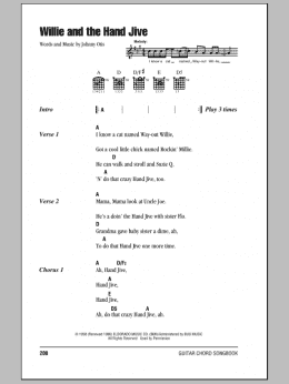 page one of Willie And The Hand Jive (Guitar Chords/Lyrics)