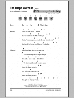 page one of The Shape You're In (Guitar Chords/Lyrics)