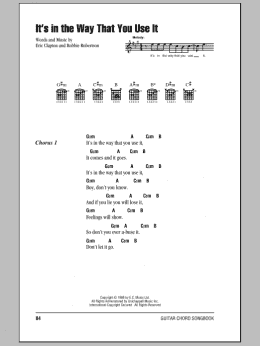 page one of It's In The Way That You Use It (Guitar Chords/Lyrics)