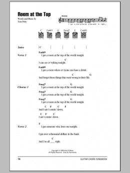 page one of Room At The Top (Guitar Chords/Lyrics)