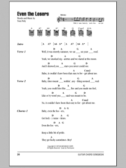 page one of Even The Losers (Guitar Chords/Lyrics)