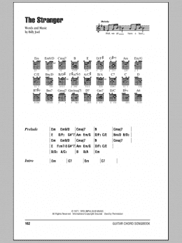 page one of The Stranger (Guitar Chords/Lyrics)