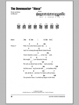 page one of The Downeaster "Alexa" (Guitar Chords/Lyrics)