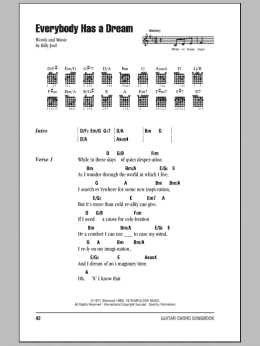 page one of Everybody Has A Dream (Guitar Chords/Lyrics)