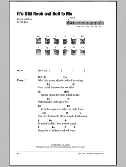page one of It's Still Rock And Roll To Me (Guitar Chords/Lyrics)