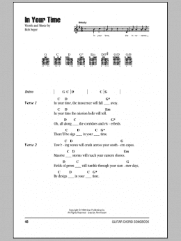 page one of In Your Time (Guitar Chords/Lyrics)