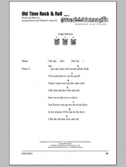 page one of Old Time Rock & Roll (Guitar Chords/Lyrics)